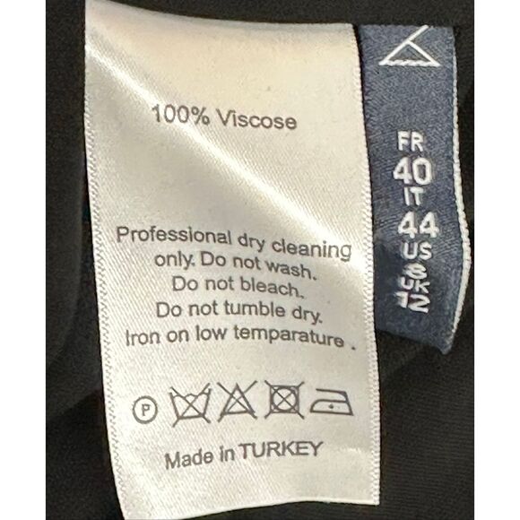 ZEYNEP ARCAY Draped One-Shoulder Jersey Dress in Black NWT Size US 8 - Picture 5 of 5